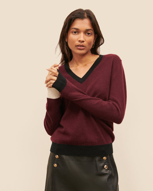 Pull col V Voltaire - Mazarin chic Maison Sarah Lavoine Mazarin Cachemire   1