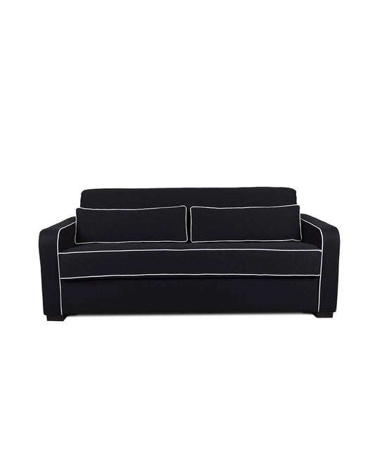 Canapé-lit Marie - Noir design Maison Sarah Lavoine Noir Coton 206 cm 81 cm 1