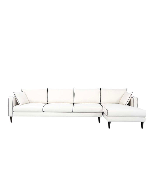 Canapé d'angle droit Noa - Blanc design Maison Sarah Lavoine Blanc Coton 300 cm 75 cm 1