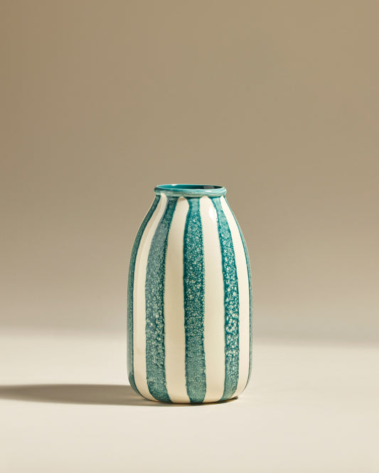 Vase décoratif Riviera - Bleu Sarah design, céramique Maison Sarah Lavoine Bleu Sarah Céramique  24 cm  1