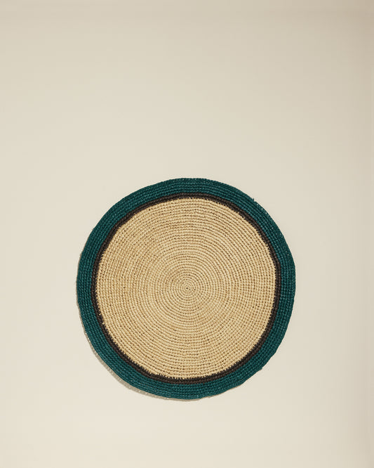 Set de table Globe - Naturel / Bleu Sarah design Maison Sarah Lavoine Naturel / Bleu Sarah Raphia   1