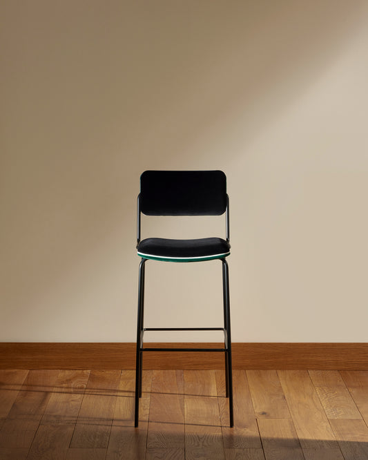 Chaise de bar Double Jeu - Vert design Maison Sarah Lavoine Vert Velours 51 cm 106 cm 1
