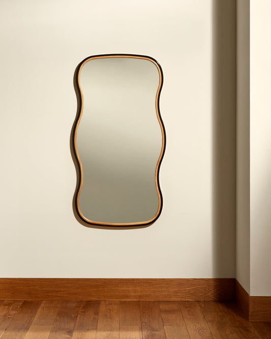 Miroir Noto 3 Vagues - Noir design Maison Sarah Lavoine Noir Chêne 75 cm 140 cm 1