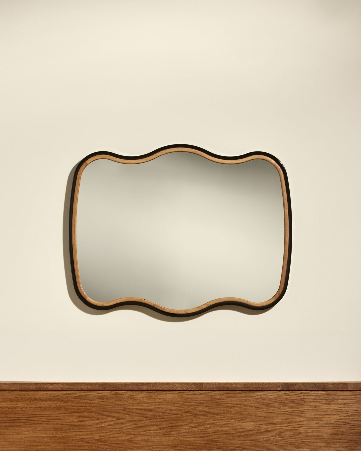 Miroir Noto 3 Vagues - Noir design Maison Sarah Lavoine Noir Rotin 70 cm 90 cm 1