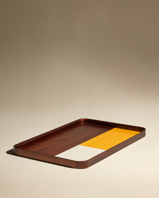 Plateau Sicilia - Ocre design Maison Sarah Lavoine Ocre Bois 60 cm  1