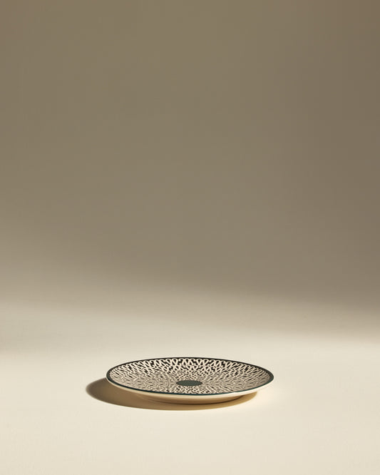 Assiette à dessert Sarah - Radis Noir design moderne Maison Sarah Lavoine Radis Noir Céramique   1