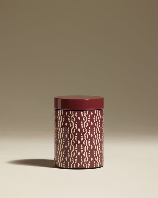 Boite ronde Maillon - Carmin design Maison Sarah Lavoine Carmin Bois laqué  13 cm 1