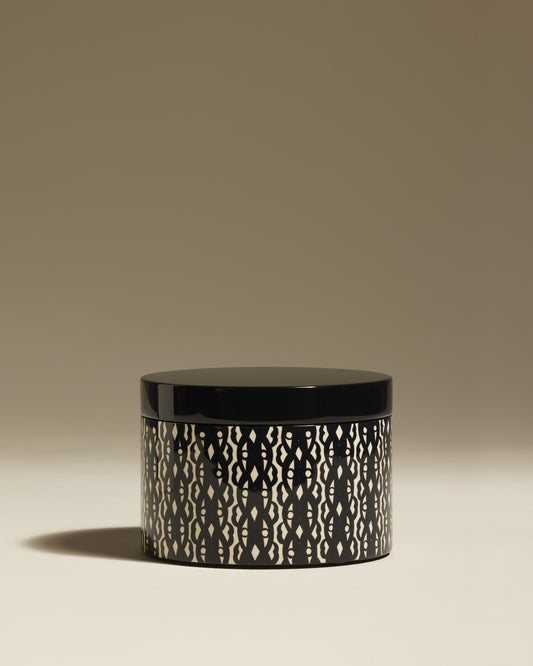 Boite ronde Maillon - Noir design Maison Sarah Lavoine Noir Bois laqué  10 cm 1