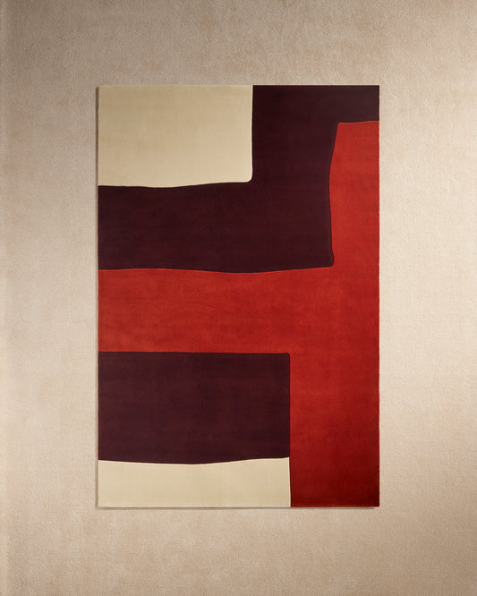 Tapis Esprit Libre - Aubergine design Maison Sarah Lavoine Aubergine Laine Petit : 170 cm | Moyen : 200 cm Petit : 240 cm | Moyen : 300 cm 1