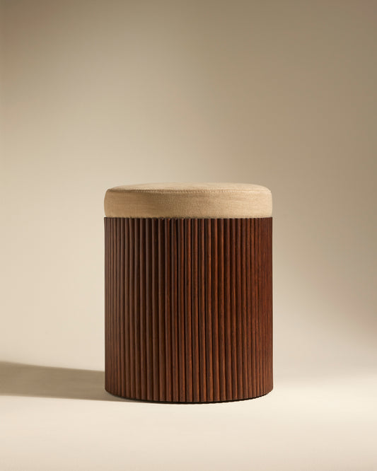 Pouf Riviera - Beige design Maison Sarah Lavoine Beige Rotin  45 cm 1