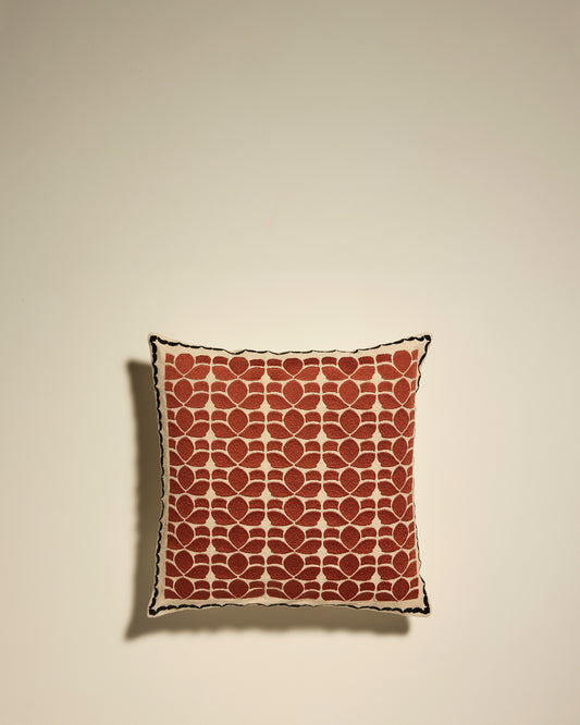 Coussin Flore - Terracotta design Maison Sarah Lavoine Terracotta Coton  42 cm 42 cm 1