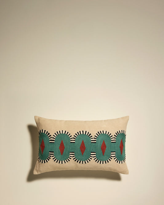 Coussin Carat - Amazonite design Maison Sarah Lavoine Amazonite Coton  50 cm 30 cm 1