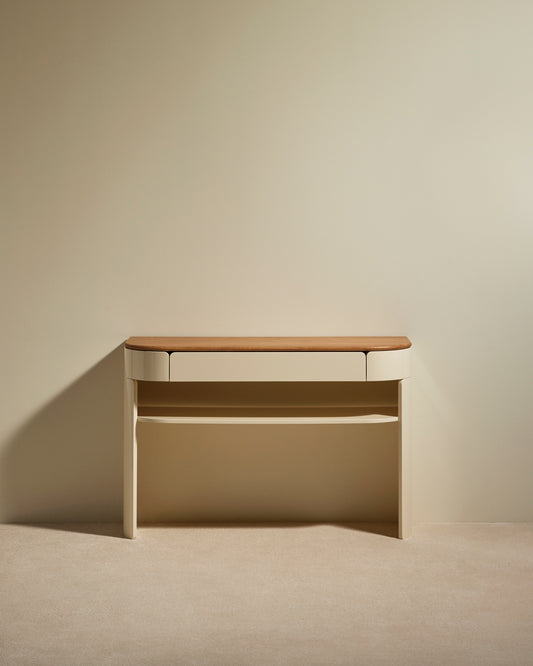 Console à tiroir Equilibre - Ecru design Maison Sarah Lavoine Ecru Chêne  120 cm 80 cm 1