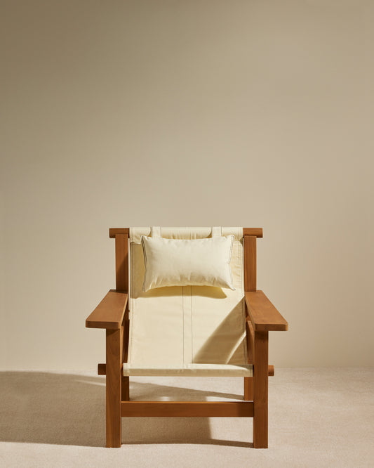 Fauteuil Graney - Ecru design Maison Sarah Lavoine Ecru Teak  90 cm 83 cm 1