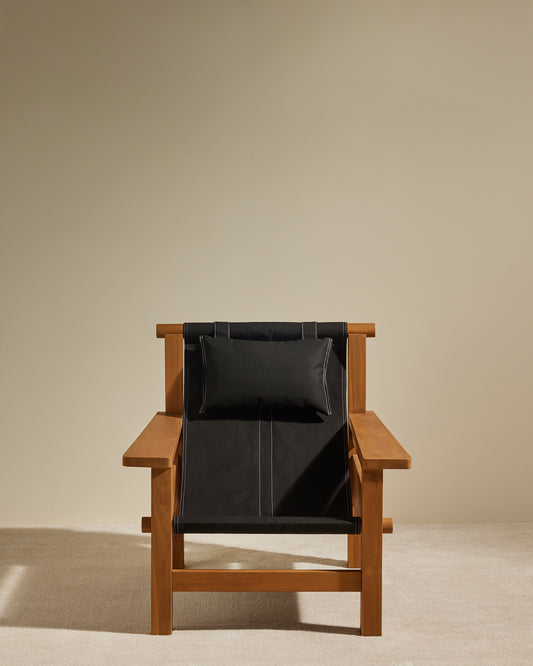 Fauteuil Graney - Noir design Maison Sarah Lavoine Noir Teak  90 cm 83 cm 1