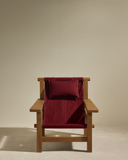 Fauteuil Graney - Carmin design Maison Sarah Lavoine Carmin Teak  90 cm 83 cm 1