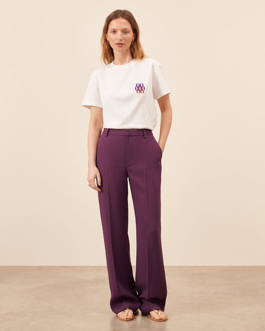 Pantalon de smoking à pince Iena - Dahlia fluide, chic Maison Sarah Lavoine Dahlia Acetate    1
