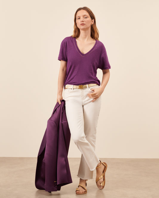 T-Shirt Salin - Dahlia tendance Maison Sarah Lavoine Dahlia Lin    1