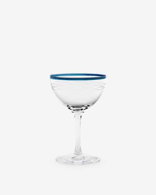 Coffret x2 Coupes Nick & Nora - Bleu Sarah design Maison Sarah Lavoine Bleu Sarah Verre  14,3 cm 1