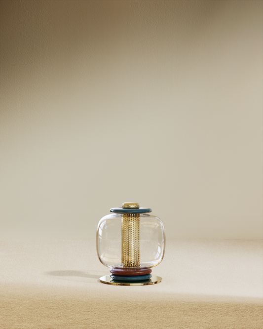 Lampadaire Loulou - Bleu Minuit design Maison Sarah Lavoine Bleu Minuit Verre   1